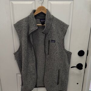 Patagonia Heather Gray Fleece Vest better sweater